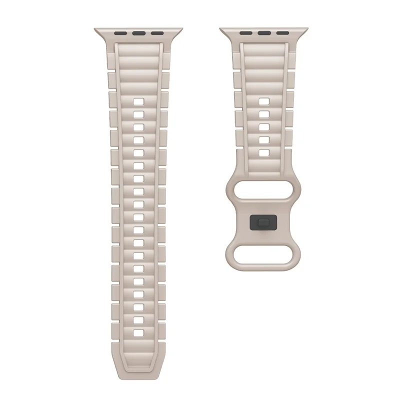 Sport Watch Strap for Apple Watch Series 10 9 8 7 SE 6 5 4 3 2 1 42mm 41mm 40mm 38mm Hydrogenated Nitrile Butadiene Rubber Band - Starlight