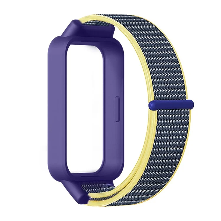 For Xiaomi Smart Band 9 Active  /  Redmi Band 3 Nylon Strap Magic Tape Design Watch Band - Ice Ocean Blue