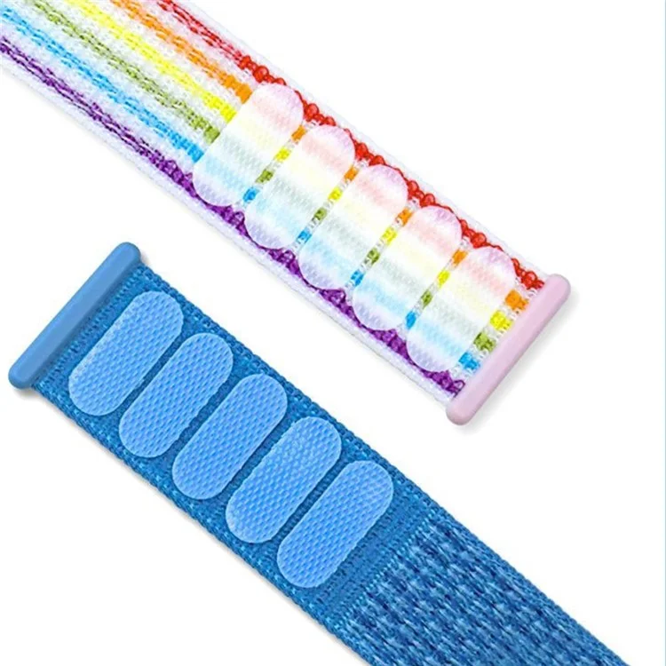 For Xiaomi Smart Band 9 Active  /  Redmi Band 3 Nylon Strap Magic Tape Design Watch Band - Ice Ocean Blue
