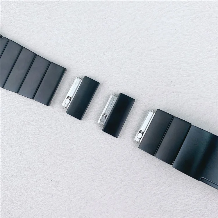Cinturino in acciaio inossidabile per Apple Watch Serie 10 Ultra 9 8 7 SE 6 5 4 3 2 1 46mm 49mm 45mm 44mm 42mm con fibbia a sgancio laterale - Nero