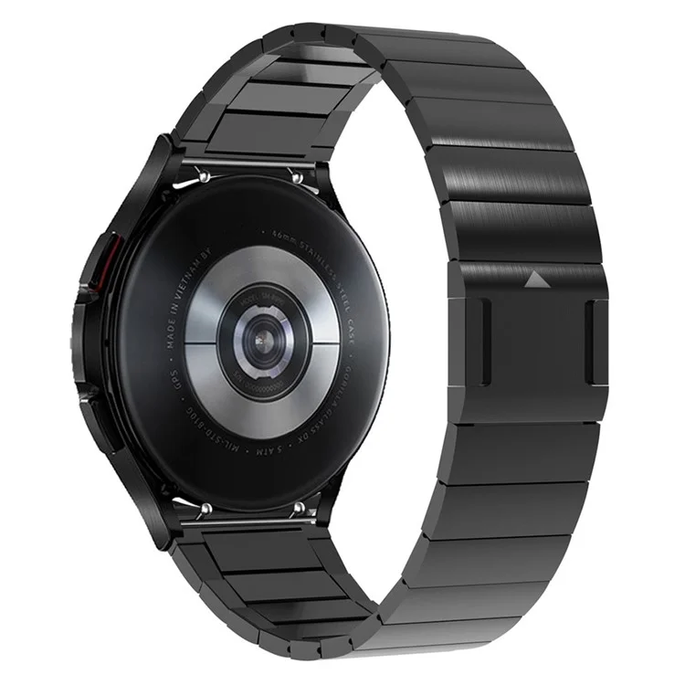 Magnetic Buckle Watch Strap for Samsung Galaxy Watch7 44mm / 40mm / Watch6 44mm / 40mm Stainless Steel Band - Black