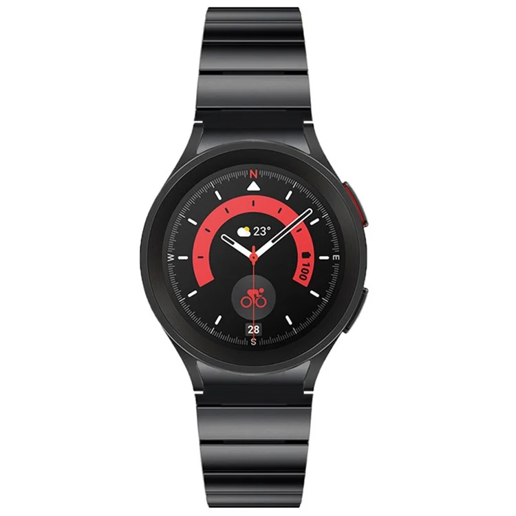Magnetic Buckle Watch Strap for Samsung Galaxy Watch7 44mm / 40mm / Watch6 44mm / 40mm Stainless Steel Band - Black