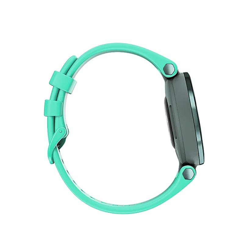 Solid Color Silicone Sport Watch Band Strap Replacement for Garmin Lily - Cyan