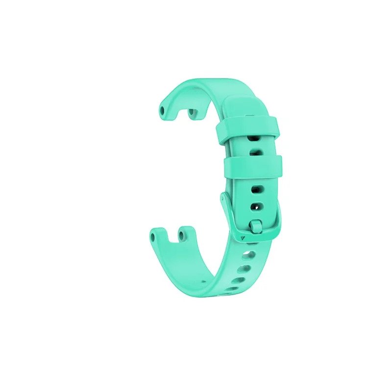 Solid Color Silicone Sport Watch Band Strap Replacement for Garmin Lily - Cyan