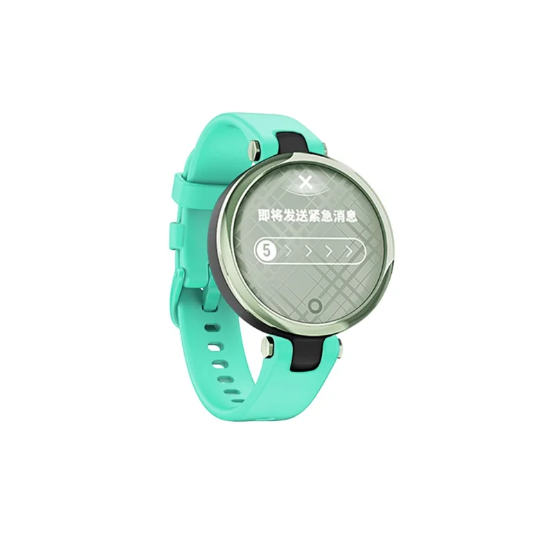 Solid Color Silicone Sport Watch Band Strap Replacement for Garmin Lily - Cyan