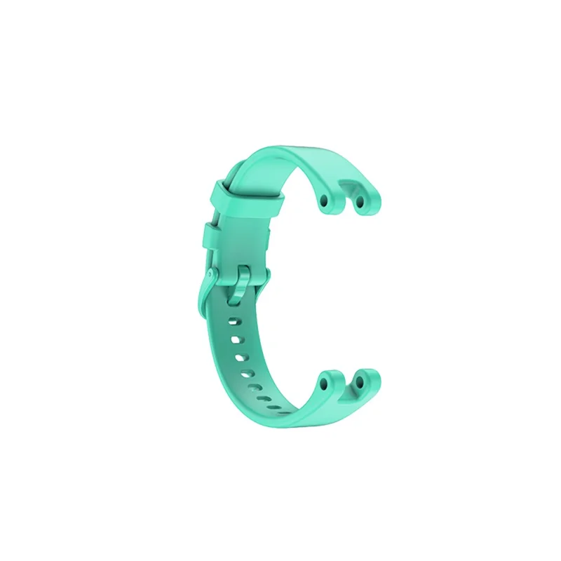 Solid Color Silicone Sport Watch Band Strap Replacement for Garmin Lily - Cyan