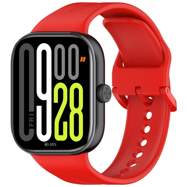 Pulseira de silicone para o Xiaomi Redmi Watch 5, com fivela colorida ajustável - Vermelha