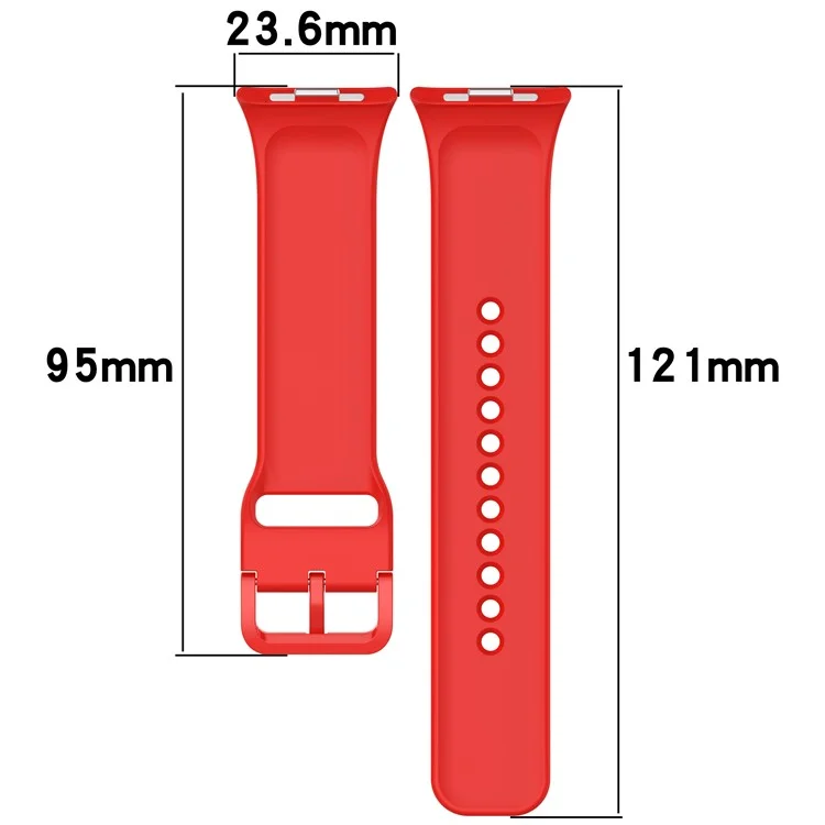 Pulseira de silicone para o Xiaomi Redmi Watch 5, com fivela colorida ajustável - Vermelha