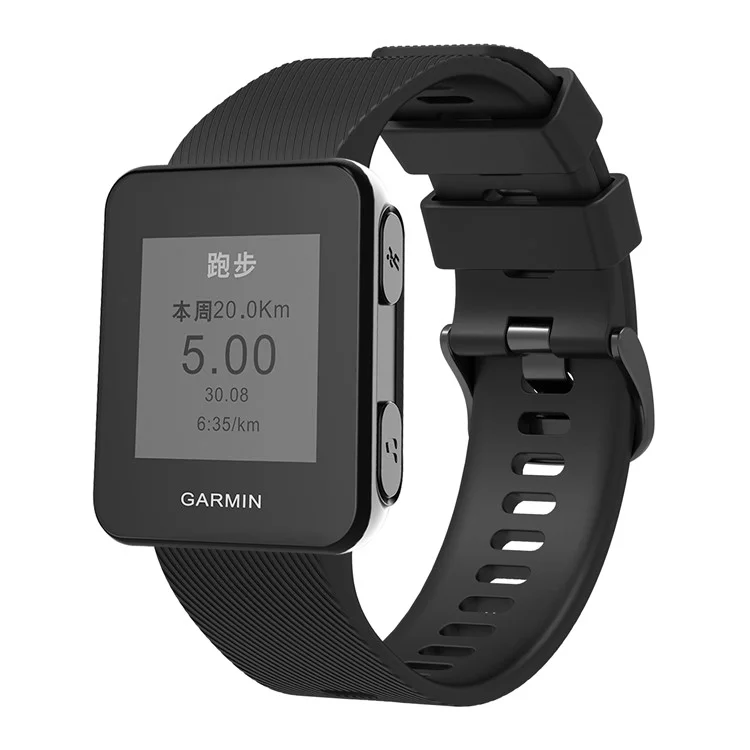 Pulseira de silicone para Garmin Forerunner 35 / 30 Ajustável com fivela preta - Preto
