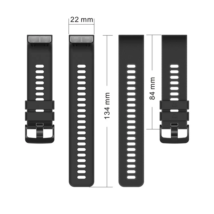 Pulseira de silicone para Garmin Forerunner 35 / 30 Ajustável com fivela preta - Preto