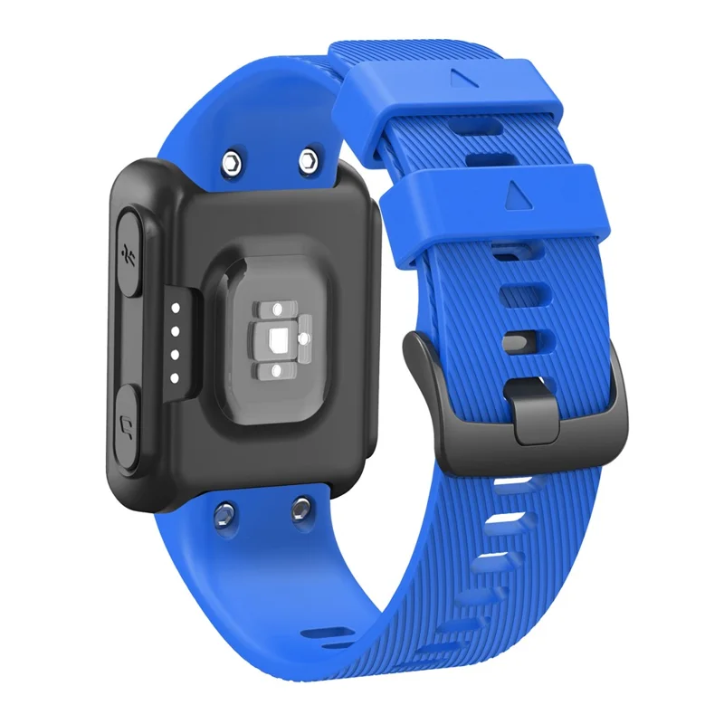 Silicone Strap for Garmin Forerunner 35 / 30 Adjustable Watch Band with Black Buckle - Blue