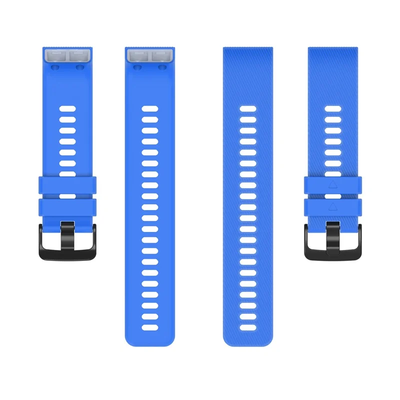 Silicone Strap for Garmin Forerunner 35 / 30 Adjustable Watch Band with Black Buckle - Blue