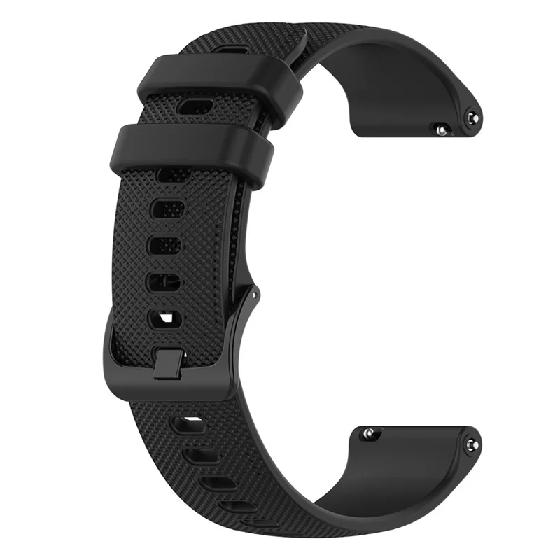 18-mm-Armband für Garmin Vivomove 3S / Garmin Move 3S / Vivoactive 4S 40mm 45mm / Garmin Active S Gittermuster Silikon-Armband - Schwarz