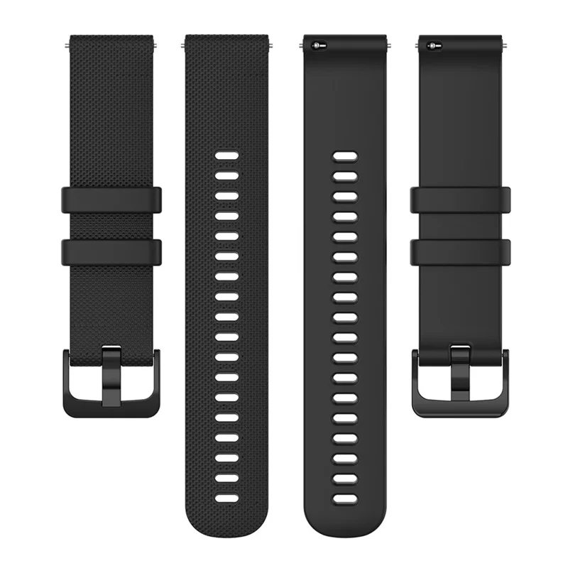 18-mm-Armband für Garmin Vivomove 3S / Garmin Move 3S / Vivoactive 4S 40mm 45mm / Garmin Active S Gittermuster Silikon-Armband - Schwarz