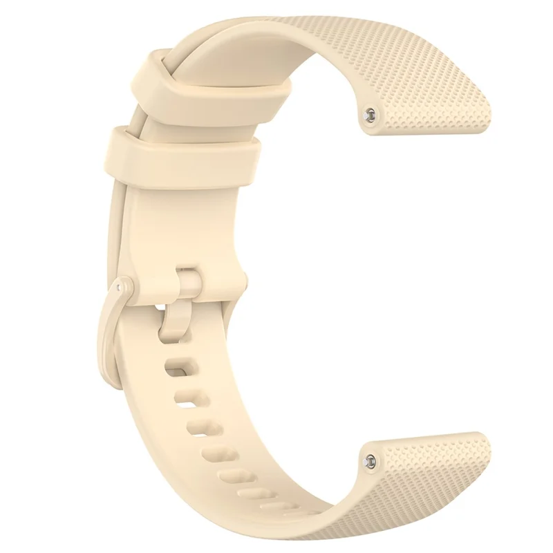 22mm Watch Strap for Samsung Galaxy Watch3 45mm / Asus Zenwatch Silicone Band Grid Texture - Beige