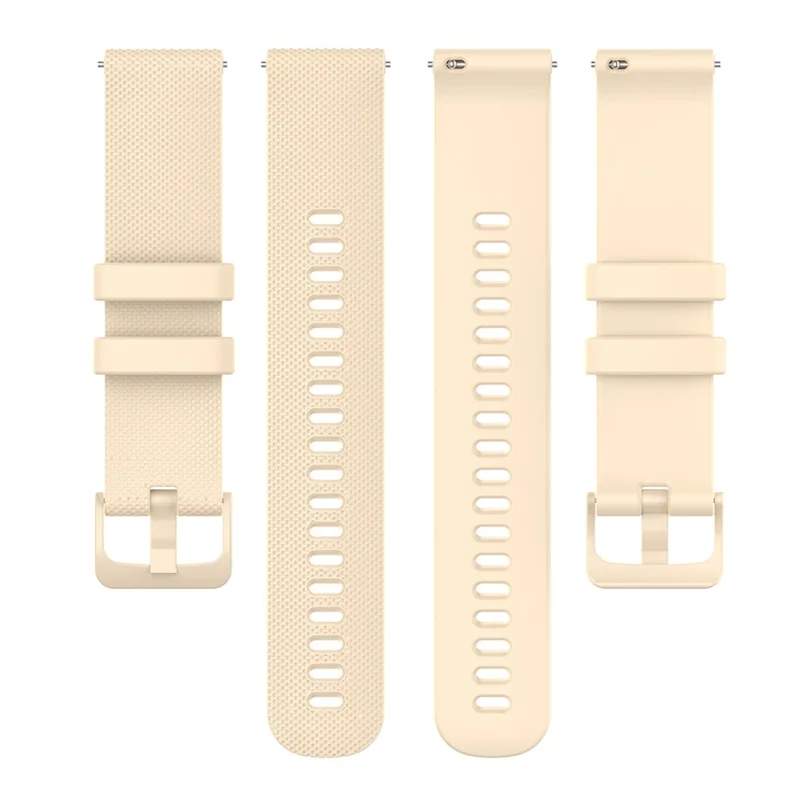 22mm Watch Strap for Samsung Galaxy Watch3 45mm / Asus Zenwatch Silicone Band Grid Texture - Beige