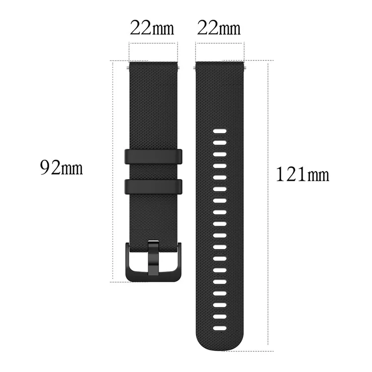 22mm Watch Strap for Samsung Galaxy Watch3 45mm / Asus Zenwatch Silicone Band Grid Texture - Green
