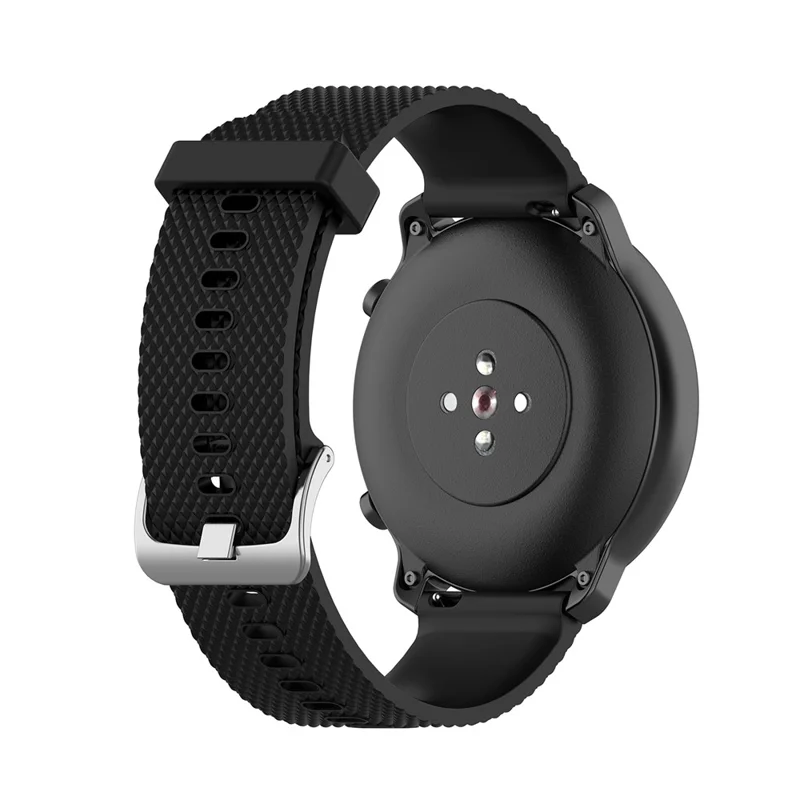Textured Silicone Watch Band for Huawei Watch GT2 42mm, Size: L - Black