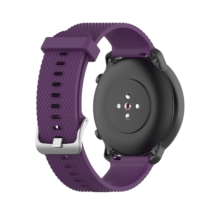 Banda de Reloj de Silicona Texturizada Para Huawei Watch GT2 42 Mm, Tamaño: L - Violeta