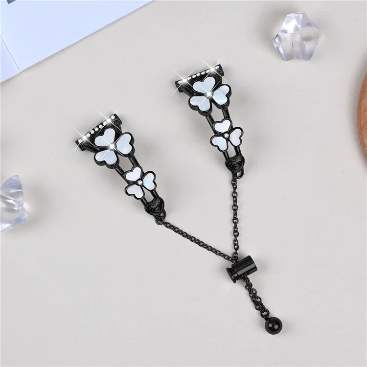 Bracelet pour Haylou BLING LS12 en alliage de zinc avec décor en forme de trèfle - Noir
