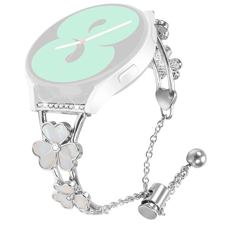 Bracelet de montre en alliage de zinc argenté décoré d'un cœur pour Mibro Lite.