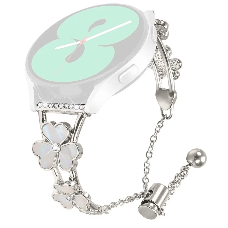 For Coros Apex 2 Watchband Heart Clover Decor Zinc Alloy Metal Strap - Starlight