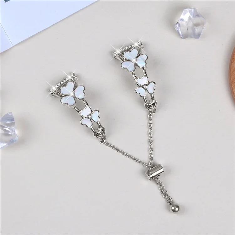 For Coros Apex 2 Watchband Heart Clover Decor Zinc Alloy Metal Strap - Starlight