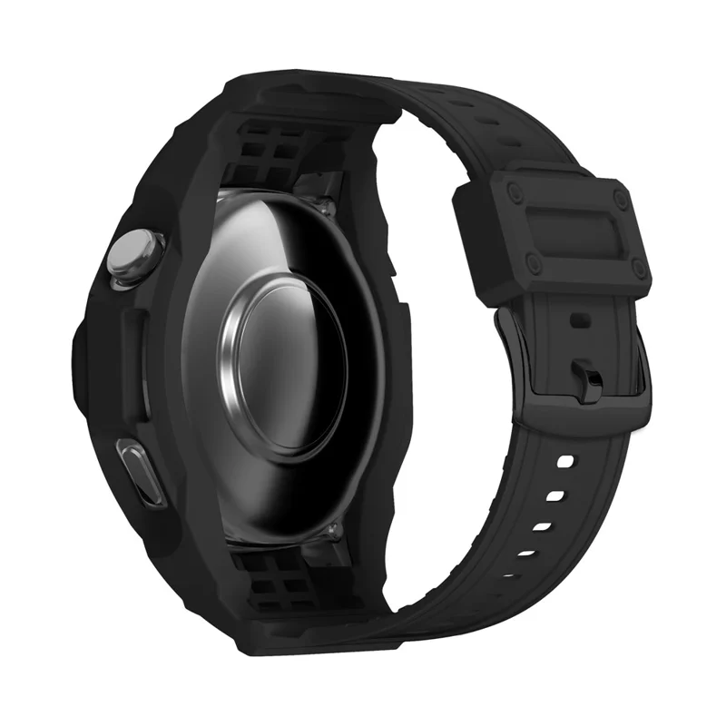 For Huawei Watch GT 5 46mm / GT 4 46mm TPU Watchband Integrated with Anti Drop Watch Case - Black