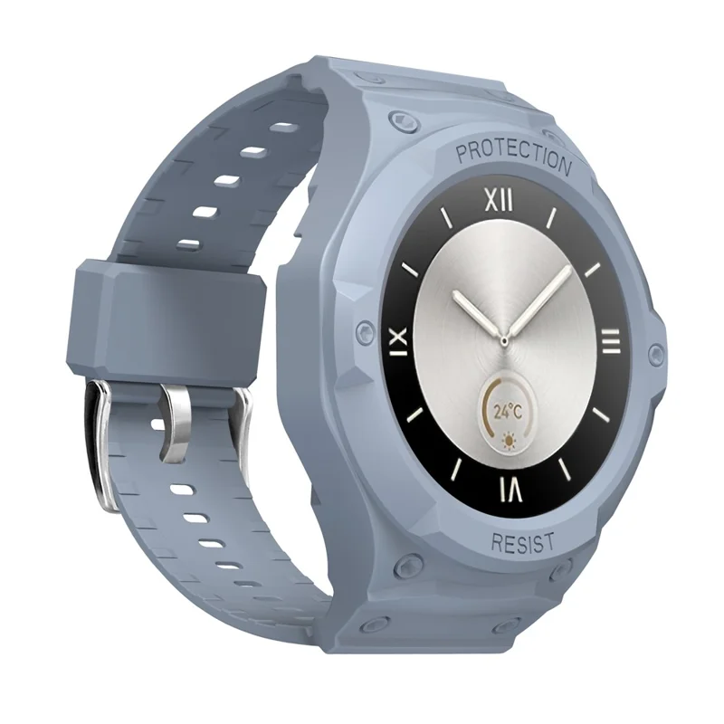 For Huawei Watch GT 5 46mm / GT 4 46mm TPU Watchband Integrated with Anti Drop Watch Case - Light Grey