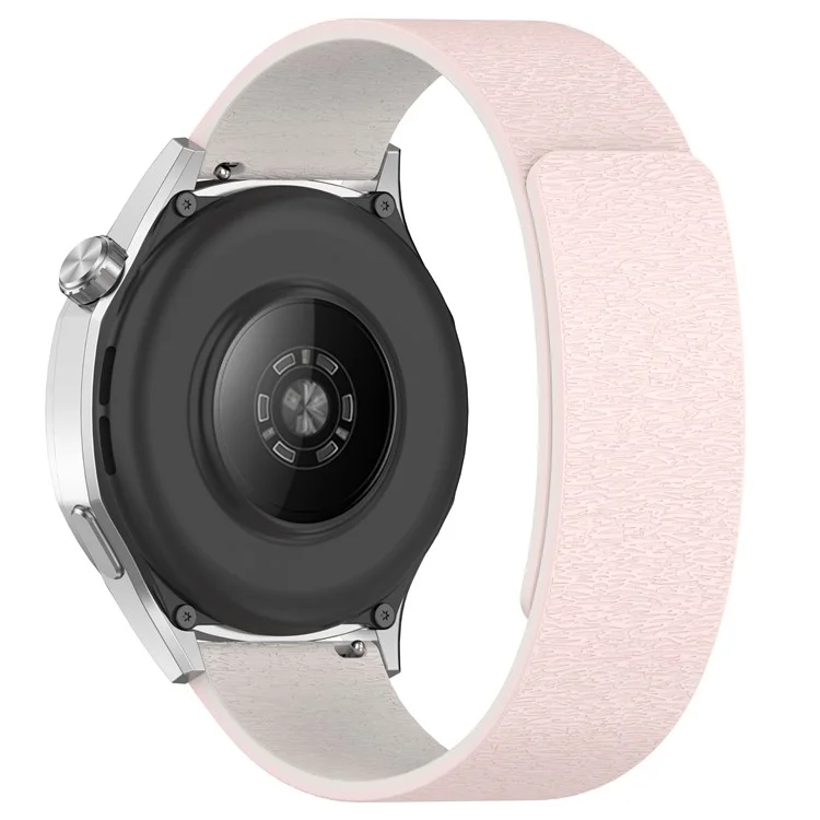 Armband für Huawei Watch GT 5 Pro / GT 5 / GT 4 / GT 3 / GT 2 46mm Wolken-Holzmaserung Universal 22mm Silikon Magnetband - Rosa+Sternenlicht