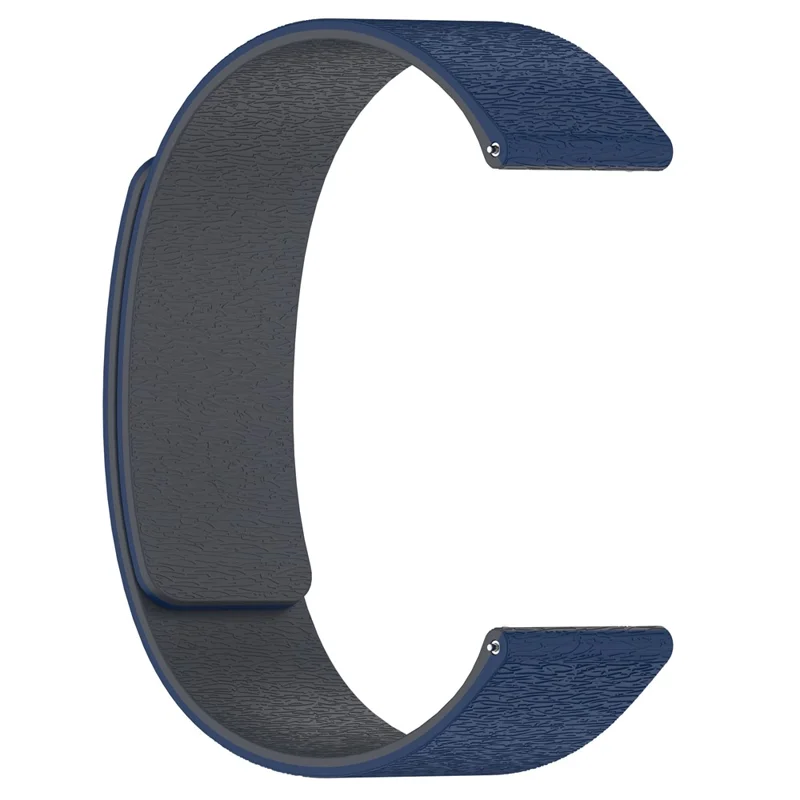 Watch Band for Huawei Watch GT 5 Pro / GT 5 / GT 4 / GT 3 / GT 2 46mm Cloud Wood Grain Universal 22mm Silicone Magnetic Strap - Midnight Blue+Grey