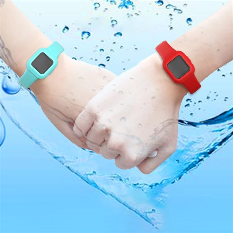 Solid Color Silicone Watch Band Strap for Garmin Vivofit jr 3 - Black