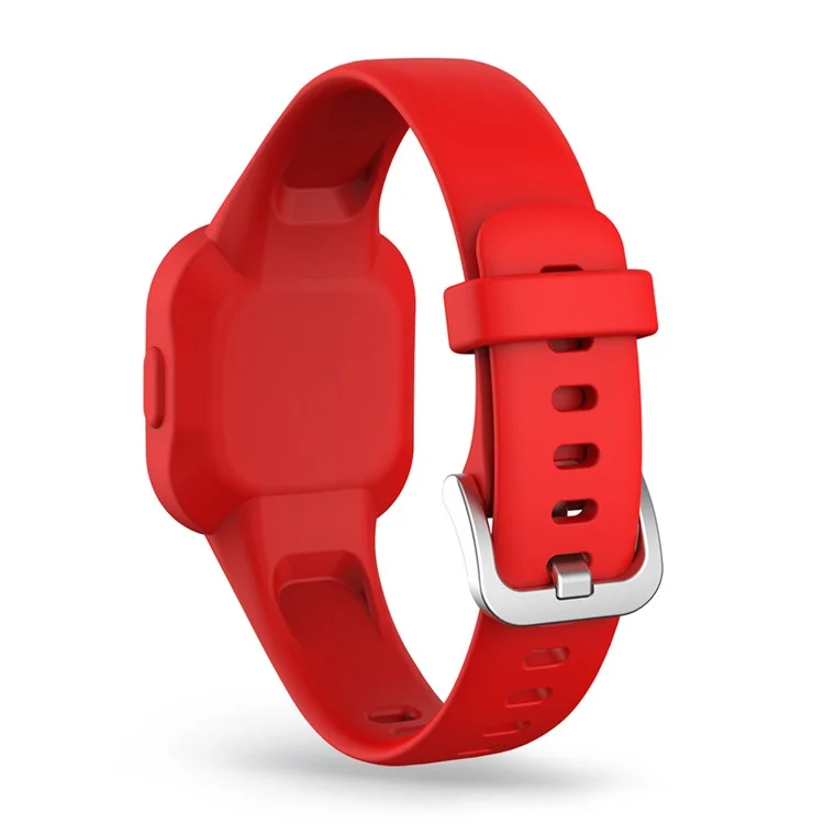 Bracelet de montre en silicone de couleur unie pour Garmin Vivofit jr 3 - Rouge