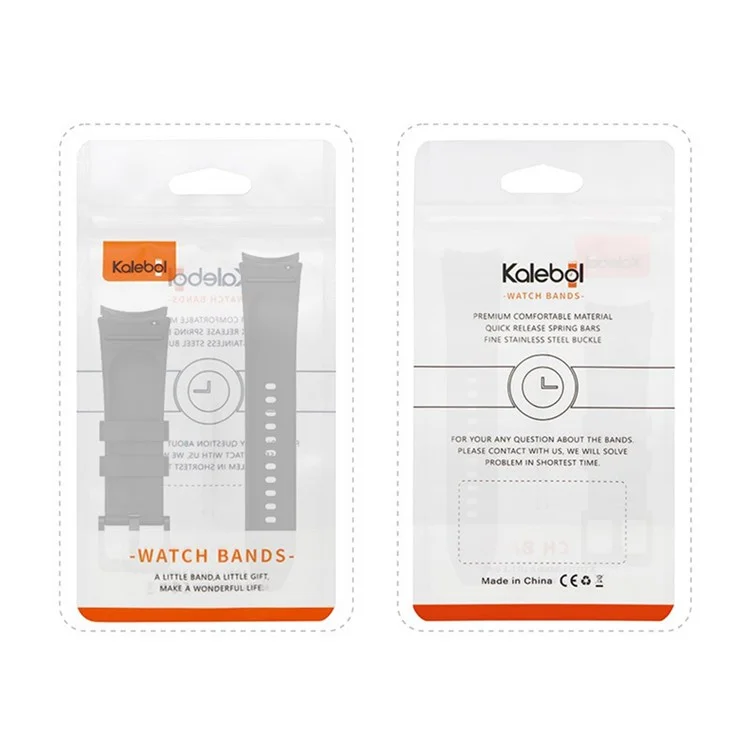 KALEBOL Silicone Watch Strap for Samsung Galaxy Watch7 / Watch FE 40mm / Watch6 / Watch 5 Wrist Band with Color Matched Buckle - Black