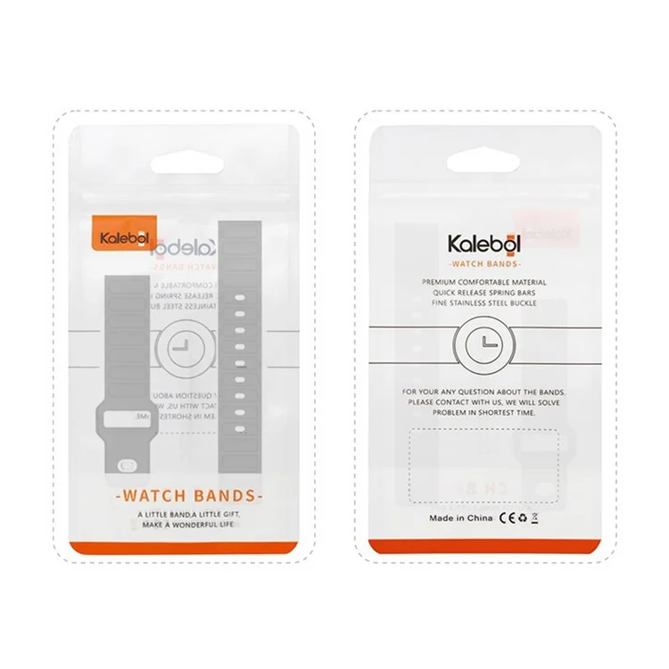 Pulseira de relógio de silicone KALEBOL 20mm para Samsung Galaxy Watch6 Classic 47mm / 43mm / Huawei Watch GT 3 Pro 43mm Pulseira de relógio em forma de I - Preto