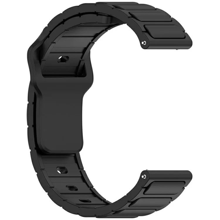 Pulseira de relógio de silicone KALEBOL 20mm para Samsung Galaxy Watch6 Classic 47mm / 43mm / Huawei Watch GT 3 Pro 43mm Pulseira de relógio em forma de I - Preto