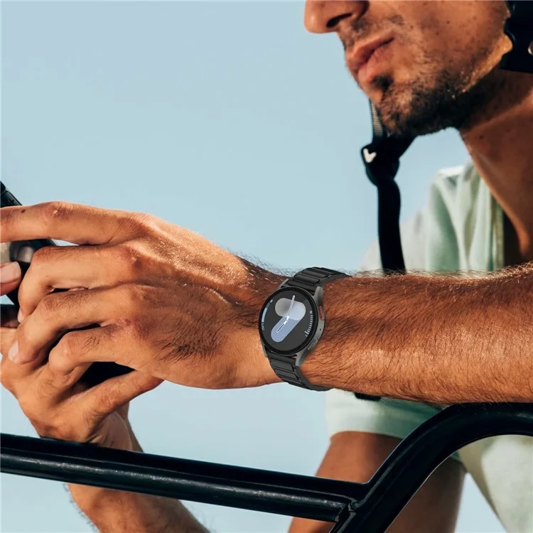 Pulseira de relógio de silicone KALEBOL 20mm para Samsung Galaxy Watch6 Classic 47mm / 43mm / Huawei Watch GT 3 Pro 43mm Pulseira de relógio em forma de I - Preto