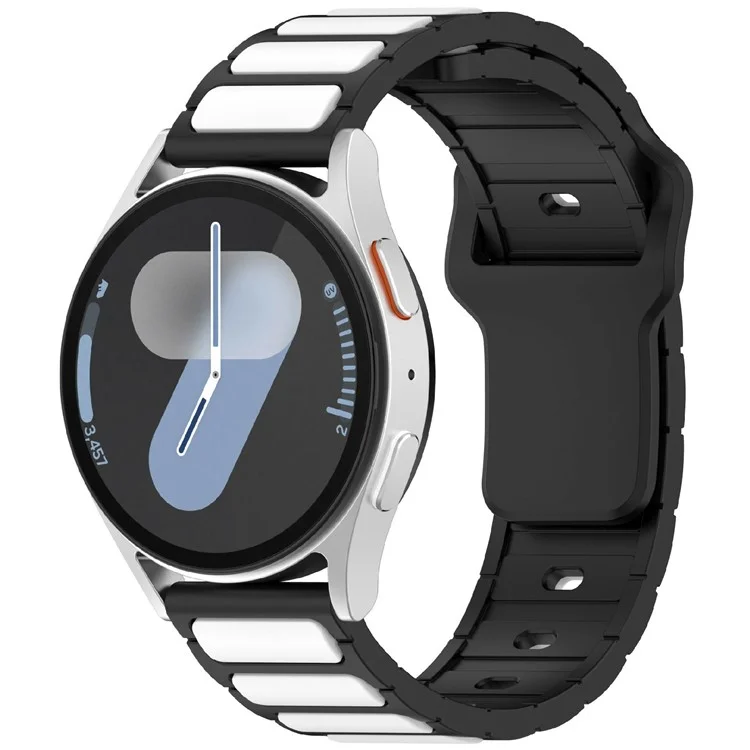 KALEBOL 22mm Dual Color Silikonarmband für Samsung Galaxy Watch3 45mm / Huawei Watch GT 5 46mm / GT 5 Pro 46mm Armband - Schwarz+Weiß
