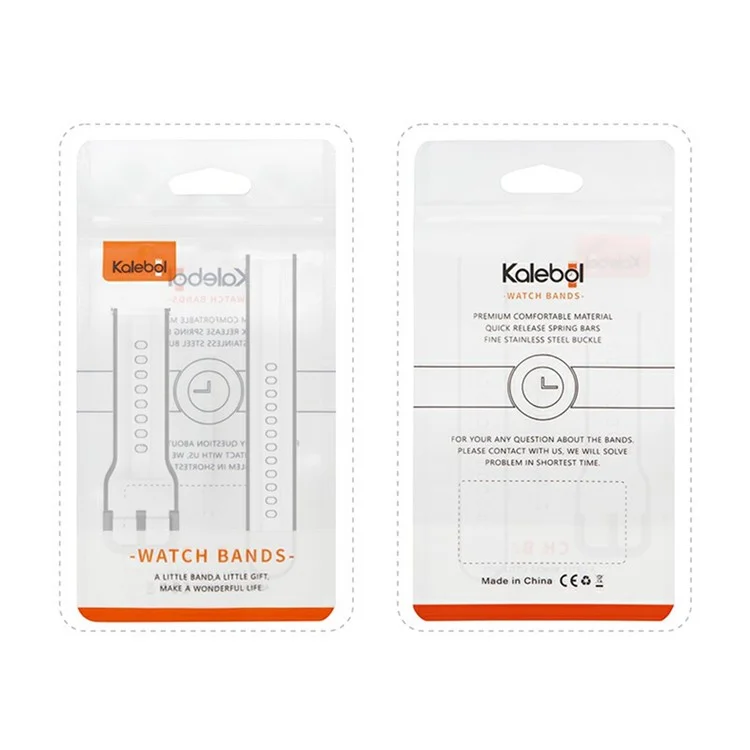 Pulseira de silicone de 20 mm KALEBOL para Samsung Galaxy Watch6 Classic 47mm / 43mm / Huawei Watch GT 3 Pro 43mm Dual Color - Branco+Preto