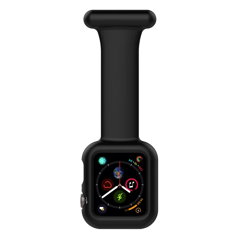 Pulseira de Relógio KALEBOL com Broche para Apple Watch Series 10 Ultra 9 8 7 SE 6 5 4 3 2 1 46mm 49mm 45mm 44mm 42mm Pulseira de Relógio de Silicone - Preto
