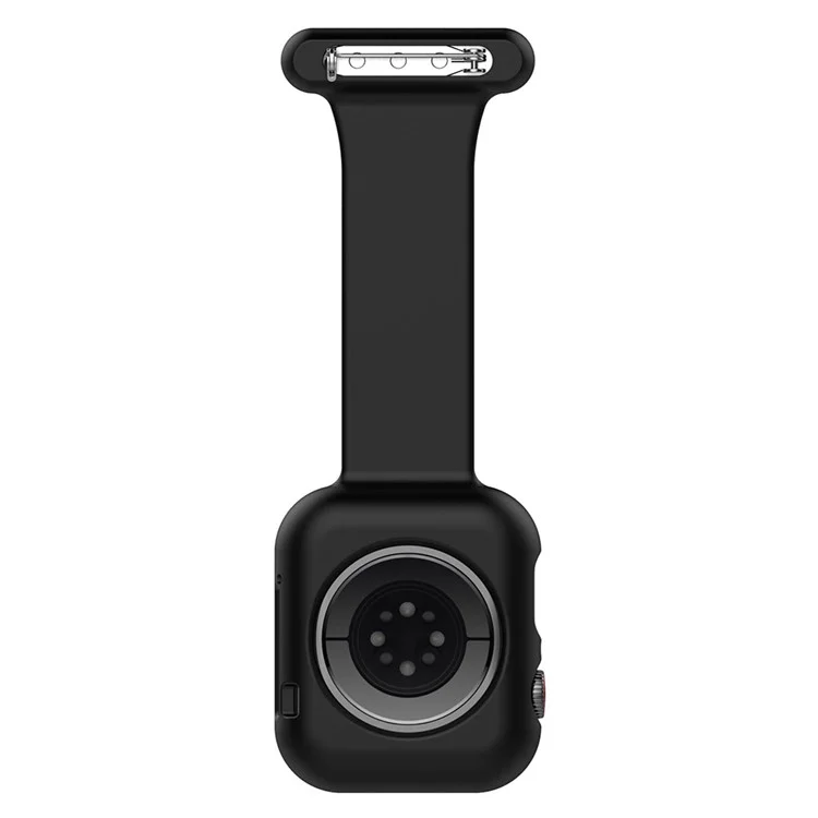 Pulseira de Relógio KALEBOL com Broche para Apple Watch Series 10 Ultra 9 8 7 SE 6 5 4 3 2 1 46mm 49mm 45mm 44mm 42mm Pulseira de Relógio de Silicone - Preto
