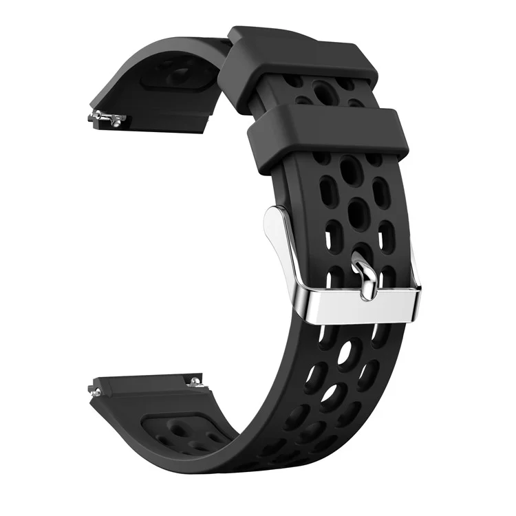 Pulseira de Silicone Macio Bicolor para Huawei Watch GT 2e - Preto/Preto
