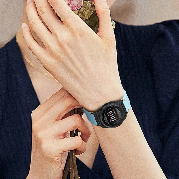 Correa de Reloj para Garmin Fenix 8 51mm / Enduro 3 / Enduro 2 Liberación Rápida Textura Ondulada Correa de Silicona con Conector Negro - Rosa