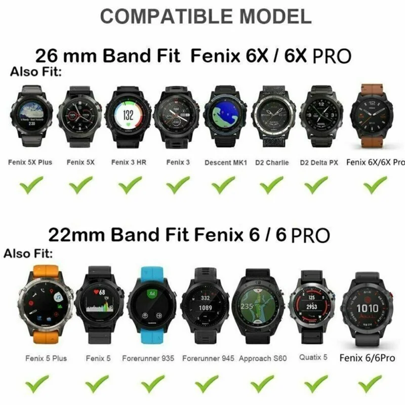 Correa de reloj de cuero de 26 mm para Garmin Fenix 8 51 mm / Enduro 3 / Enduro 2 con diseño de línea de costura - Marrón