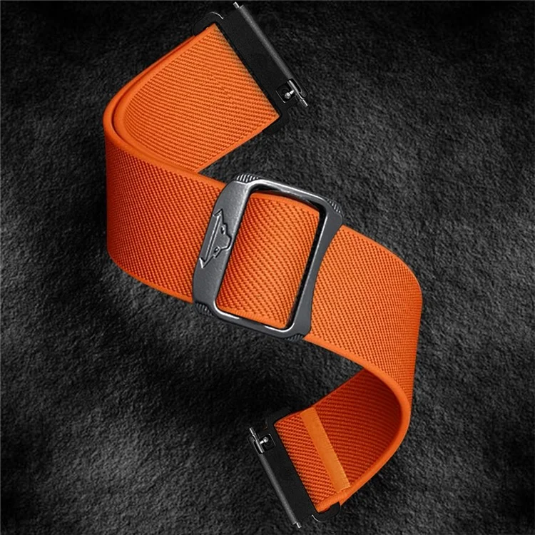 20mm Universal Replacement Watch Band Elastic Nylon Braided Strap - Orange