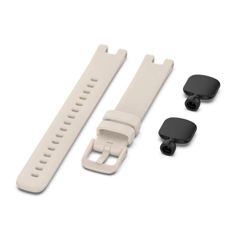 Solid Color Silicone Watch Banda Substituição de Relógio Com Ferramentas Para Garmin Lily - Cinza