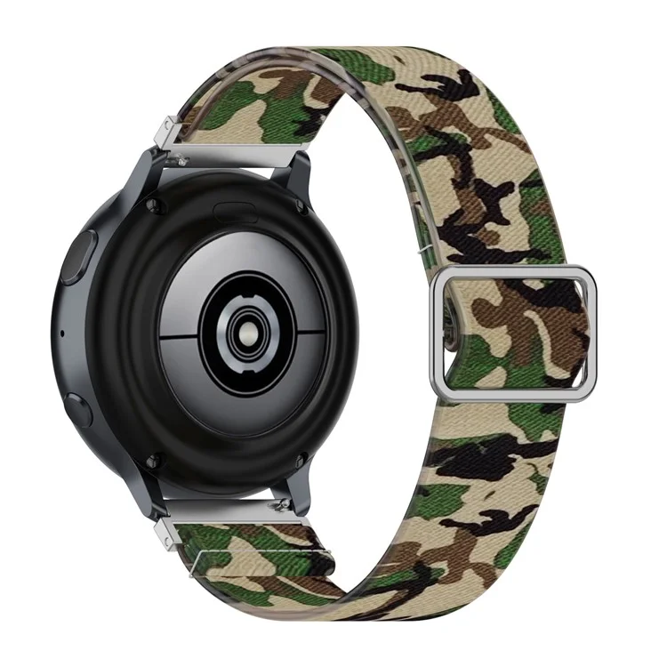 Reparación de Reemplación de la Banda de Nylon de 20 mm Para Samsung Galaxy Watch Active/Active 2 - Verde Camuflaje