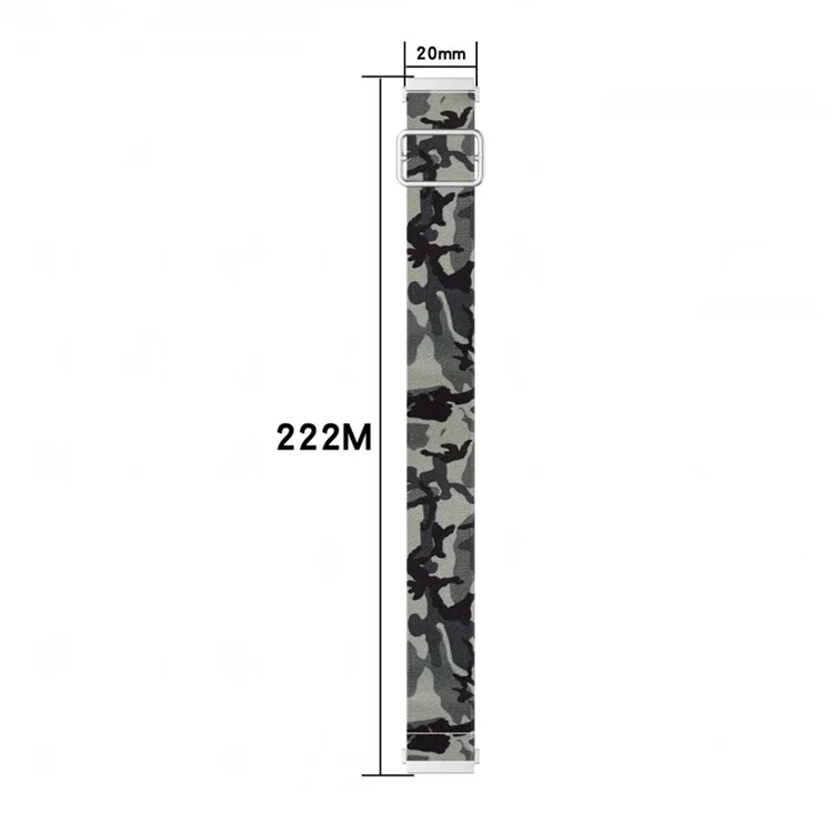 20mm Nylon Watch Band Replacement Watchstrap for Samsung Galaxy Watch Active/Active 2 - Colorful Skull