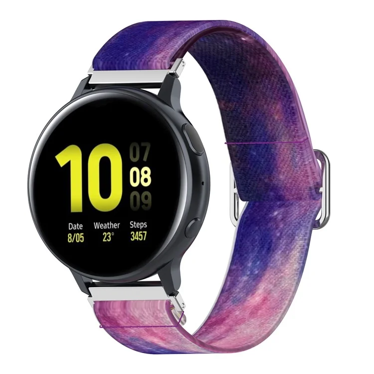 Watchstrap de Remplacement du Groupe de Montre en Nylon de 20 mm Pour la Montre Samsung Galaxy Active / Active 2 - Ciel Étoilé