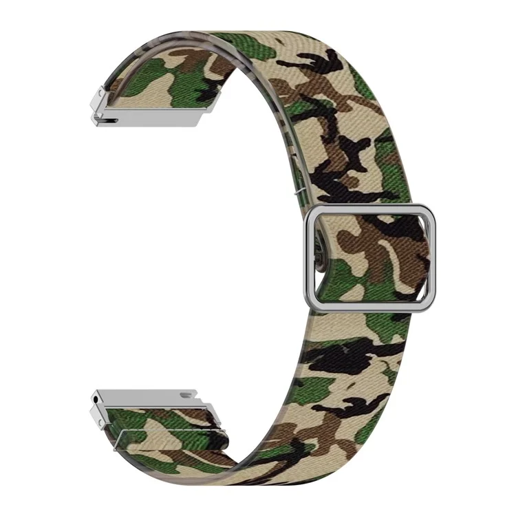 22 mm Uhrenarmband Ersatzriemen aus Nylon für Samsung Galaxy Watch3 45 mm / Huawei Watch GT 2 Pro - Tarngrün